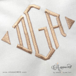 Diamond 3 inch Embroidery Font