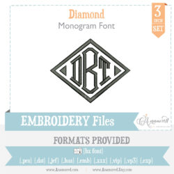 Diamond Point Embroidery Font