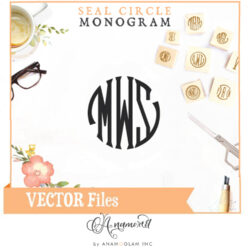 Seal Circle Monogram Cuttable Font