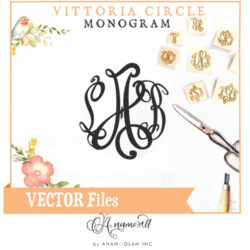 Vittoria Circular Cuttable Monogram Font