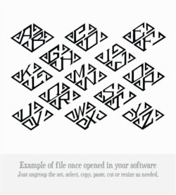 Diamond Art Deco all leters