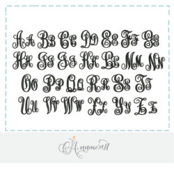 Upright Monogram All Embroidery Font