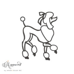 poodle applique no background