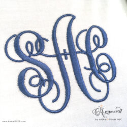 Upright Monogram Embroidery Font