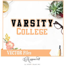 Varsity Athletic College Cuttable Font Alphabet