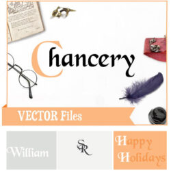 Chancery Vector Alphabet for Printing or Cutting