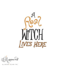 A Real Wtich Lives Here embroidery design Pattern