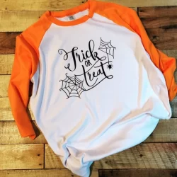 Trick or Treat Vector Cuttable Graphic on T shirt, Customer Review photo