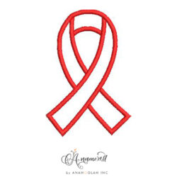 Cause Awareness Ribbon Applique Embroidery Design Pattern