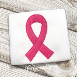 Cause Awareness Ribbon Applique Embroidery Design