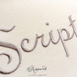 Upright Script Embroidery Font Sewout
