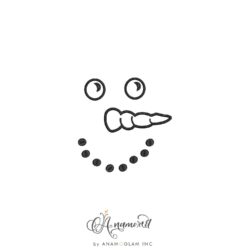Snowman Face Applique