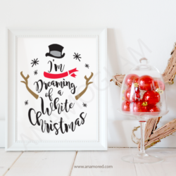 Im dreaming of a white christmas svg proof