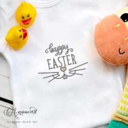 happy easter mockup on onesie