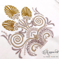 Floral Art Deco Embroidery Design Pattern Anamored