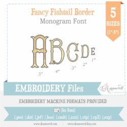 fancy fishtail border 5 sizes