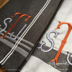 Fancy Fishtail Solid and Border 4 sizes Embroidery Font