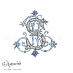 SR RS Embroidery Monogram Digital Proof