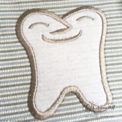 Tooth Applique Embroidery Sewout