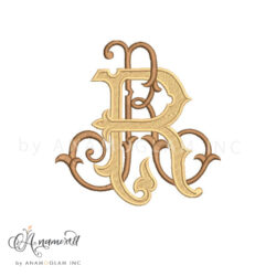 RR interlocking embroidery digital proof