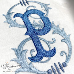 S and P Embroidery Monogram Sewout