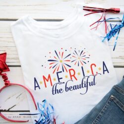 america the beautiful mockup on t shirt