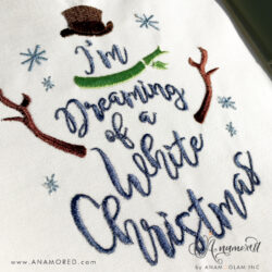 Sewout of I'm Dreaming of a White Christmas Snowman design