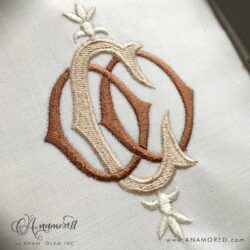 OCO Embroidery Monogram Sewout