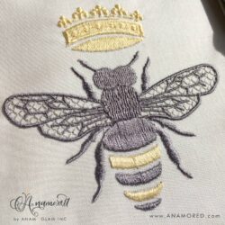 bee motif crown sewout