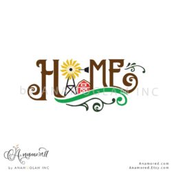 Home with Farm, Vector Design