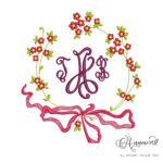 Floral-Frame-with-Bow-ED-157a