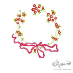 Floral-Frame-with-Bow-ED-157a