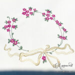 Floral-Frame-with-Bow-ED-157a