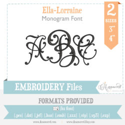 Ella Lorraine Embroidery Font