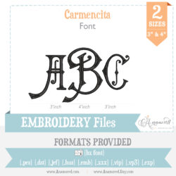 Two sizes 3" and 4" Carmencita