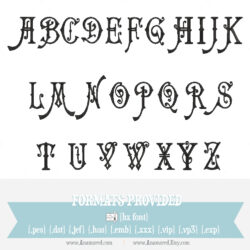 Carmencita Large Embroidery Font