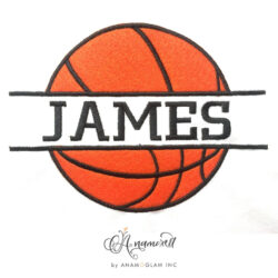 Basketball Name Frame Sewout with name James