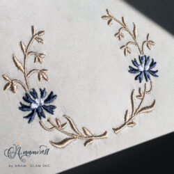 Floral Monogram Frame sewout