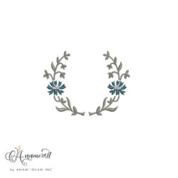 Floral Monogram Frame Digital Proof