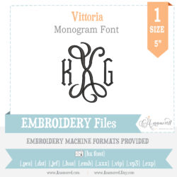 Vittoria Embroidery Monogram 5inch