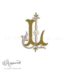 L and J embroidery proof