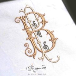 B and P Embroidery Monogram Design Pattern