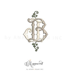 JB embroidery monogram