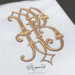 P and B Embroidery Monogram design