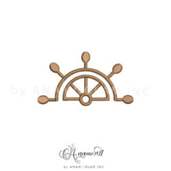 Ship Wheel Monogram Topper
