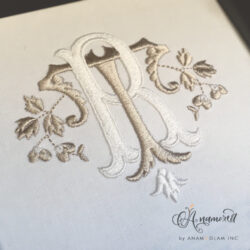 R and T Interlocking Embroidery Monogram