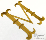 french-fishtail-monogram-font-2inch