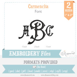 Carmencita, 2 sizes 1 and 2 inch