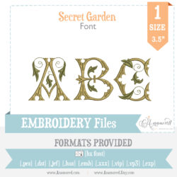 Secret Garden Embroidery Font