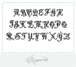 Ella Lorraine Embroidery Monogram Font